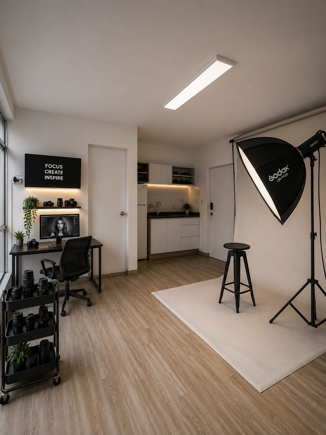 Estudio 1 convertido en estudio de fotografía