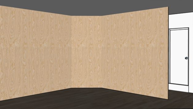 Render del proceso: piel de madera